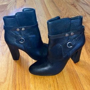 Leather Heeled Bootie